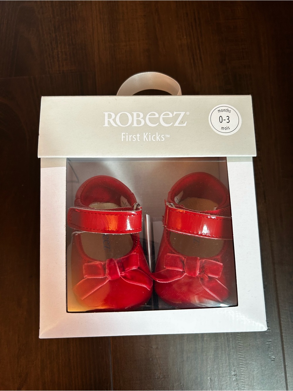 Robeez Red Patent Mary Jane Baby Shoes with Bow